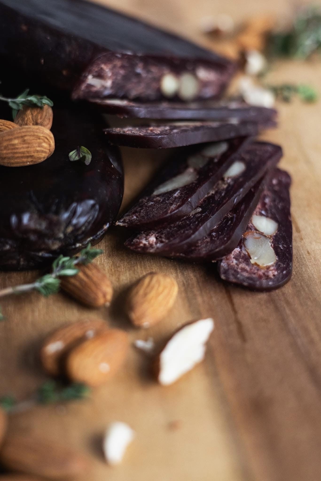 Air-Dried Venison Cervelat Sausage with Almonds