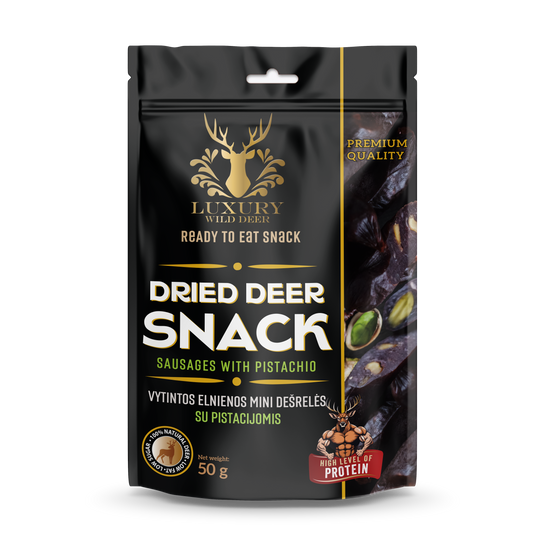 Air-Dried Venison Mini Sausages with Pistachios