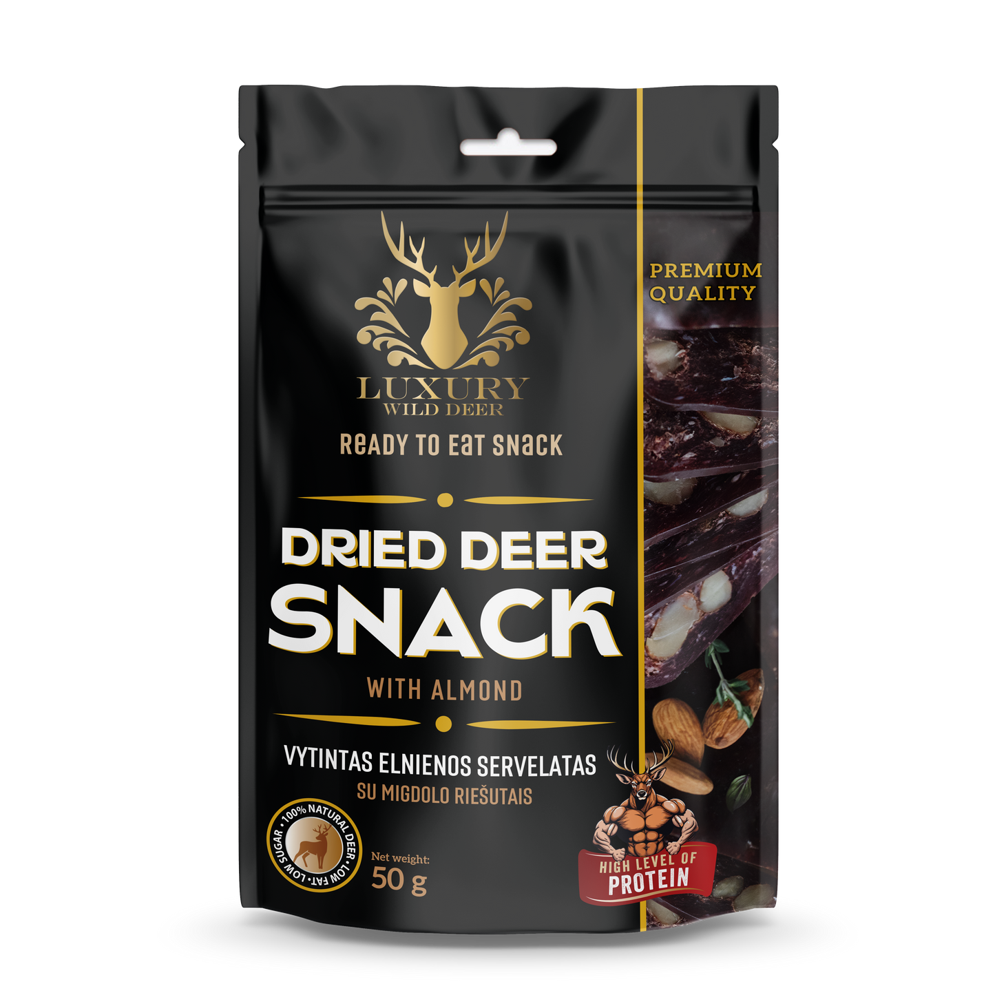 Air-Dried Venison Cervelat Sausage with Almonds