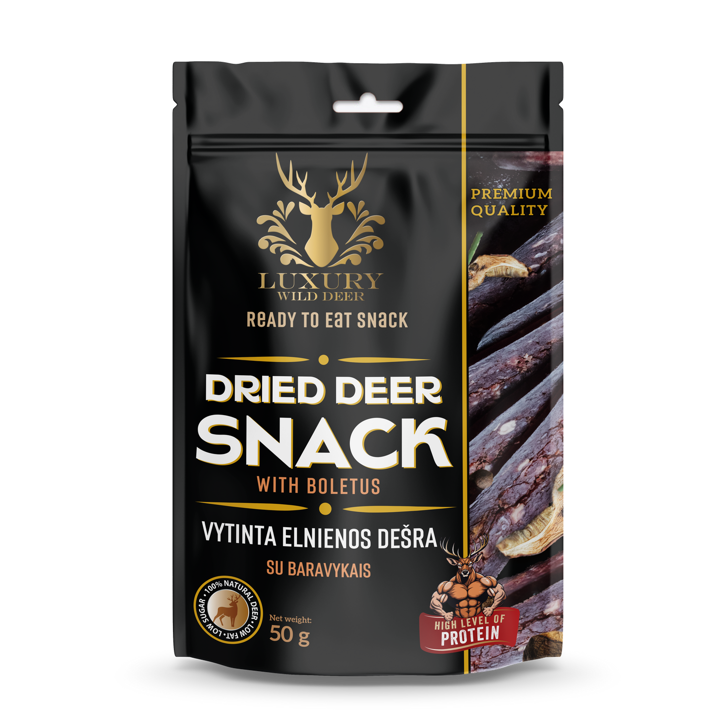 Air-Dried Venison Sausage with Boletus