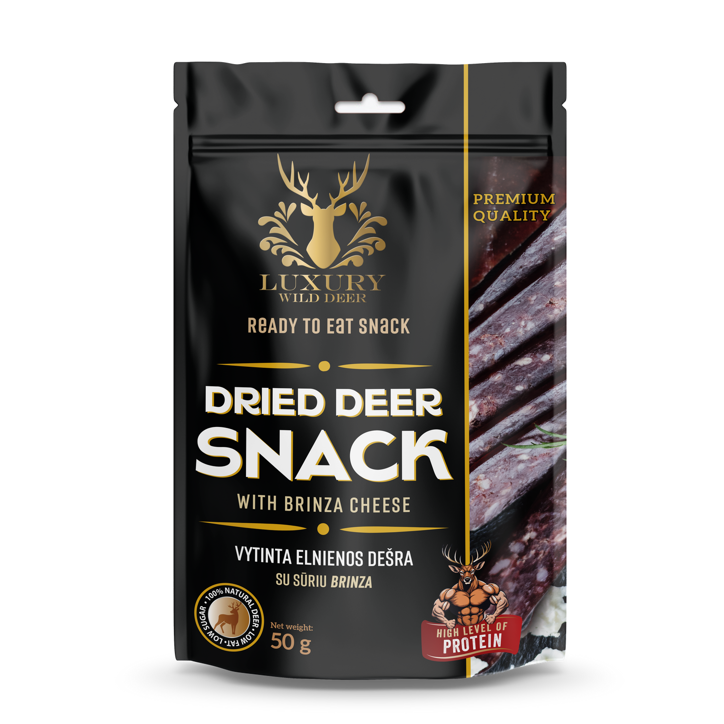 Air-Dried Venison Sausage with BRINZA Cheese