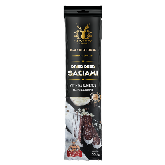Air-Dried Venison White Salami Sausage