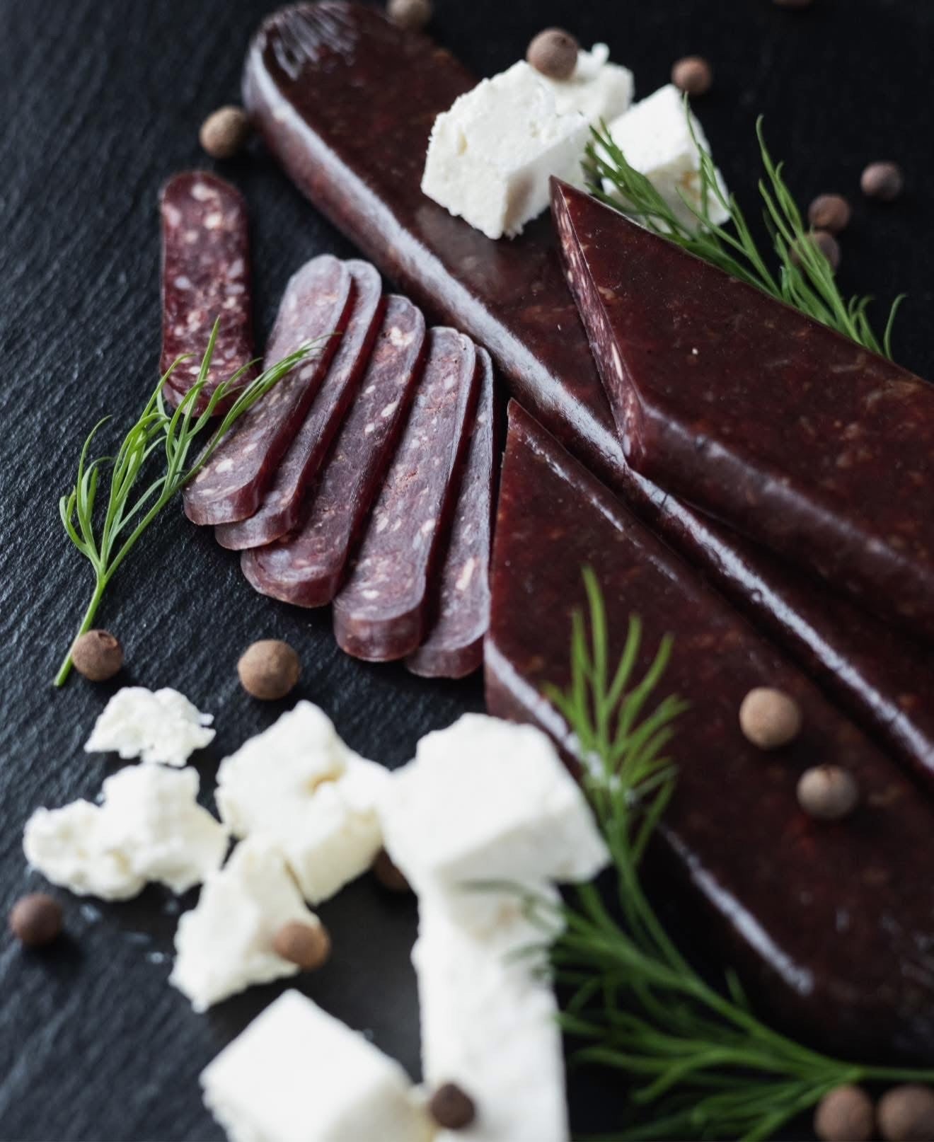 Air-Dried Venison Sausage with BRINZA Cheese