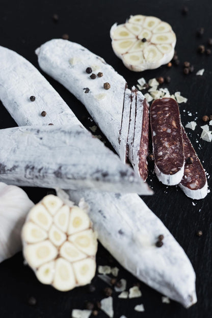 Air-Dried Venison White Salami Sausage